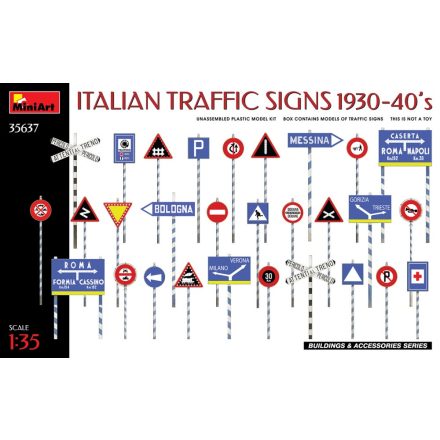 MiniArt Italian Traffic Signs 1930-40’S makett