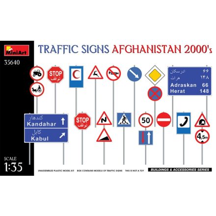 MiniArt Traffic Signs. Afghanistan 2000'S makett