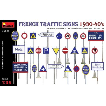 MiniArt French Traffic Signs 1930-40’S makett