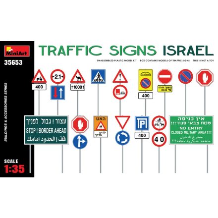 MiniArt TRAFFIC SIGNS ISRAEL makett