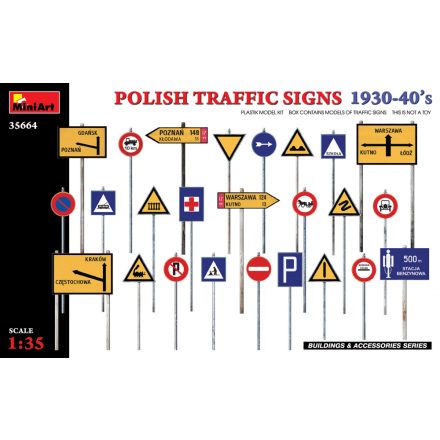 MiniArt POLISH TRAFFIC SIGNS 1930-40’s makett