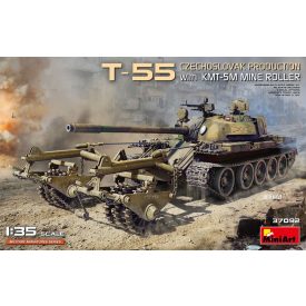   MiniArt T-55 Czechoslovak Production With Kmt-5M Mine Roller makett