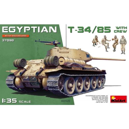 Miniart Egyptian T-34/85 w/crew  makett