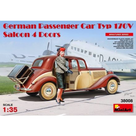 MiniArt German Passenger Car Typ 170V Saloon 4 Doors makett
