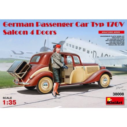 MiniArt German Passenger Car Typ 170V Saloon 4 Doors makett