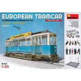 MiniArt European Tramcar with Crew & Passengers makett