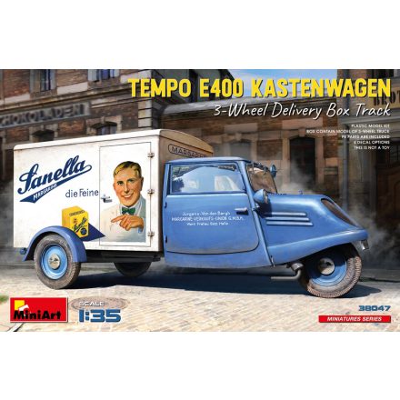 Miniart TEMPO E400 KASTENWAGEN 3-WHEEL DELIVERY BOX TRACK makett