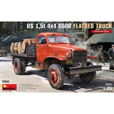 Miniart Us 1,5T 4X4 G506 Flatbed Truck makett