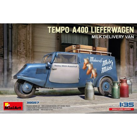 Miniart Tempo A400 Lieferwagen Milk Delivery Van makett