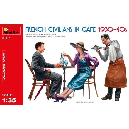 MiniArt FRENCH CIVILIANS IN CAFE 1930-40S makett
