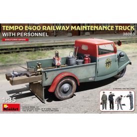   Miniart Tempo E400 Railway Miantenance Truck With Personnel makett