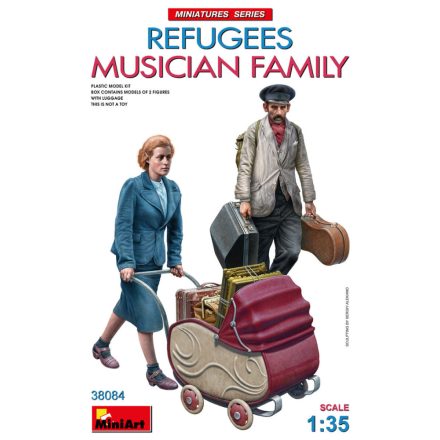 MiniArt Refugees Musician Family makett