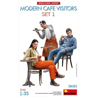 MiniArt - Modern Cafe Visitors Set #1 1:35 figura készlet