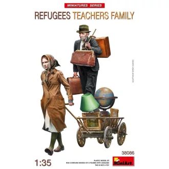 MiniArt - Refugees. Teachers Family 1:35 figura készlet