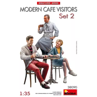MiniArt - Modern Cafe Visitors Set #2 1:35 figura készlet