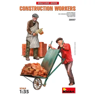  MiniArt - Construction Workers with Accessories 1:35 figura készlet