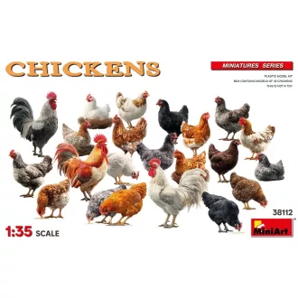 MiniArt - Chickens 1:35 dioráma kiegészítő