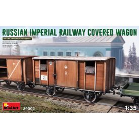 Miniart RUSSIAN IMPERIAL RAILWAY COVERED WAGON makett