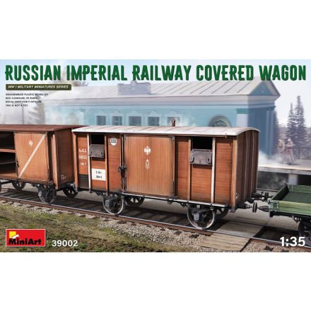 Miniart RUSSIAN IMPERIAL RAILWAY COVERED WAGON makett