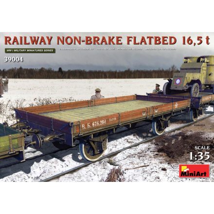 Miniart Railway Non-brake Flatbed 16,5t makett
