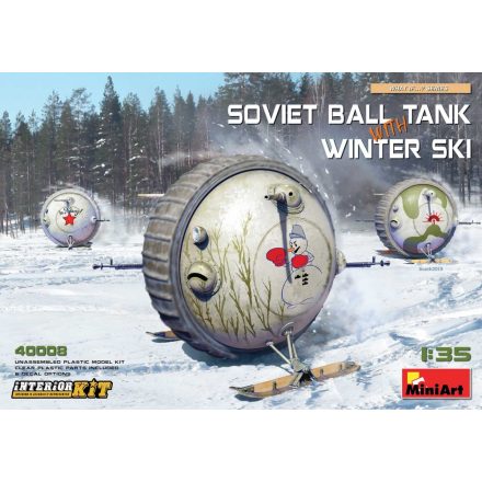 MiniArt Soviet Ball Tank with Winter Ski Interior Kit makett