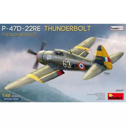 Miniart Republic P-47D-22RE Thunderbolt - French Service (Basic Kit) makett