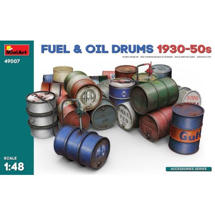 Miniart Fuel And Oil Drums 1930-50s makett