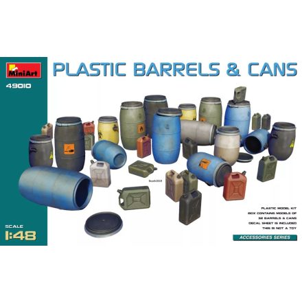 Miniart Plastic Barrels & Cans makett