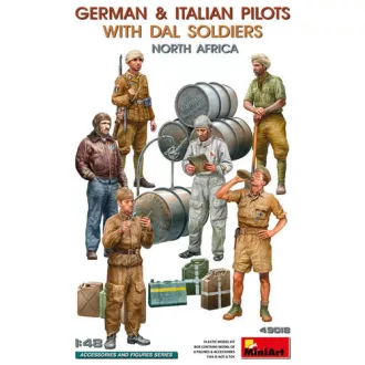   MiniArt German & Italian Pilots with DAL Soldiers North Africa makett