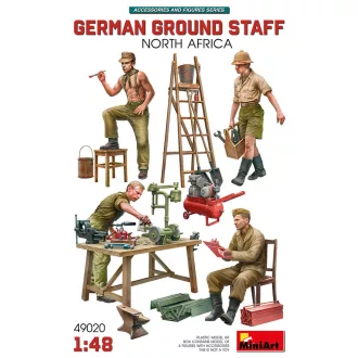   MiniArt - German Ground Staff w/Accessories. North Africa 1:48 dioráma kiegészítő