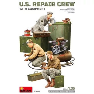 MiniArt - U.S. Repair Crew w/Equipment 1:35 figura készlet