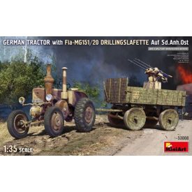   MiniArt German Tractor with FIa-MG151/20 Drillingslafette Auf Sd.Anh.Ost makett