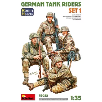 MiniArt German Tank Riders Set 1 - Resin Heads makett