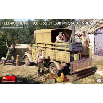 MiniArt Feldkuche auf 3,6-36S 3t LKW PMQ600-Type makett