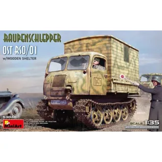   MiniArt Raupenschlepper OST RSO/01 with Wooden Shelter makett