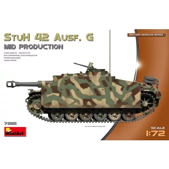   MiniArt - StuH 42 Ausf. G középső gyártási széria 1:72 harci jármű makett