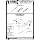 Master Model Northrop F-5 Tiger II "Freedom Fighter" (standard nose versions) - Northrop F-5A, E, F - Pitot Tube and 20mm gun barrels (Dragon, Revell)