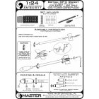 Master Model British 3in Rocket RP-3 with 60LB SAP heads (8pcs) - for early Mk I rail - used on Typhoon, Mosquito, Beaufighter, Hurricane etc.