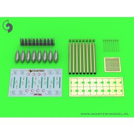   Master Model British 3in Rocket RP-3 with 60LB SAP heads (8pcs) - for late Mk III rail - used on Typhoon, Mosquito, Beaufighter, Hurricane etc.