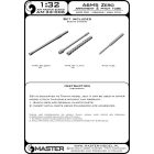 Master Model A6M5 Zero armament set (7,7mm, 20mm gun barrels) and Pitot tube