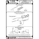Master Model He-162 Salamander - armament and detail set (MG 151 barrel tips, nose gear indicator and Pitot Tube)