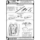 Master Model MiG-15 & MiG-15bis - gun barrels set, antenna base & Pitot Tube