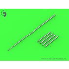 Master Model MiG-19PM (Farmer E) - missile rails nose parts (4pcs) & Pitot Tube