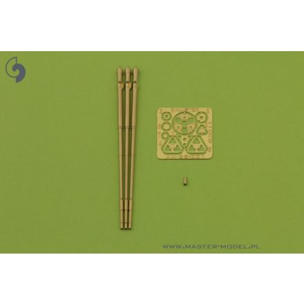 Master Model M197 - Three-barrelled rotary 20mm cannon - turned barrels with etched barrel clamps