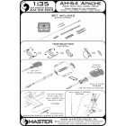 Master Model AH-64 Apache - M230 Chain Gun barrel (30mm), Pitot Tubes and tail antenna (resin, PE and turned parts)