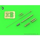 Master Model AH-64 Apache - M230 Chain Gun barrel (30mm), Pitot Tubes and tail antenna (resin, PE and turned parts)