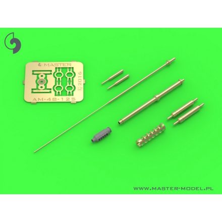 Master Model AH-64 Apache - M230 Chain Gun barrel (30mm), Pitot Tubes and tail antenna (resin, PE and turned parts)