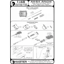 Master Model AH-64 Apache - M230 Chain Gun barrel (30mm), Pitot Tubes and tail antenna (resin, PE and turned parts)