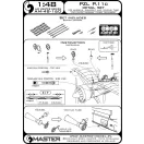 Master Model PZL P.11c - details set - wz. 33 machine gun barrels, gunsight and Venturi Tube (Arma Hobby)