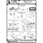 Master Model PZL P.11c - details set - wz. 33 machine gun barrels, gunsight and Venturi Tube (Arma Hobby)
